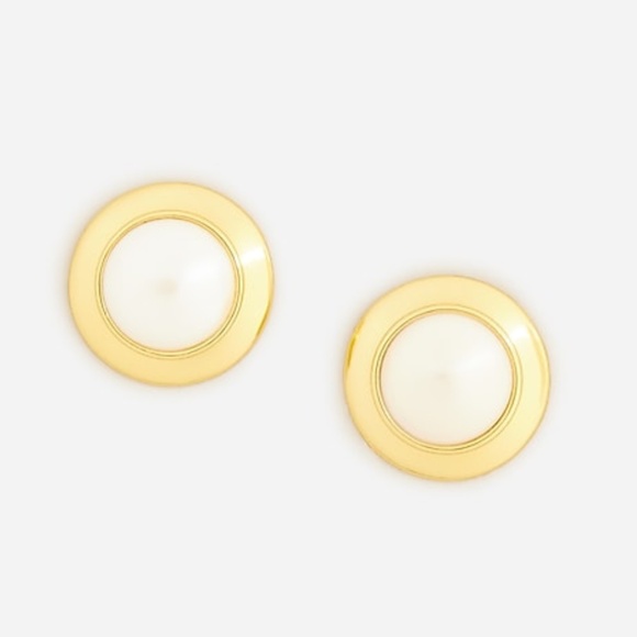 J. Crew Jewelry - JCREW Domed Pearl Stud Earrings
